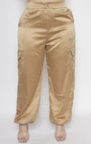 Summer Satin Cargo Joggers